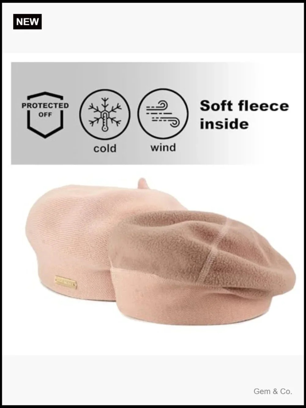 Lined Wool Angora Knit Beret - Cozy Winter French Paris Hat for Women